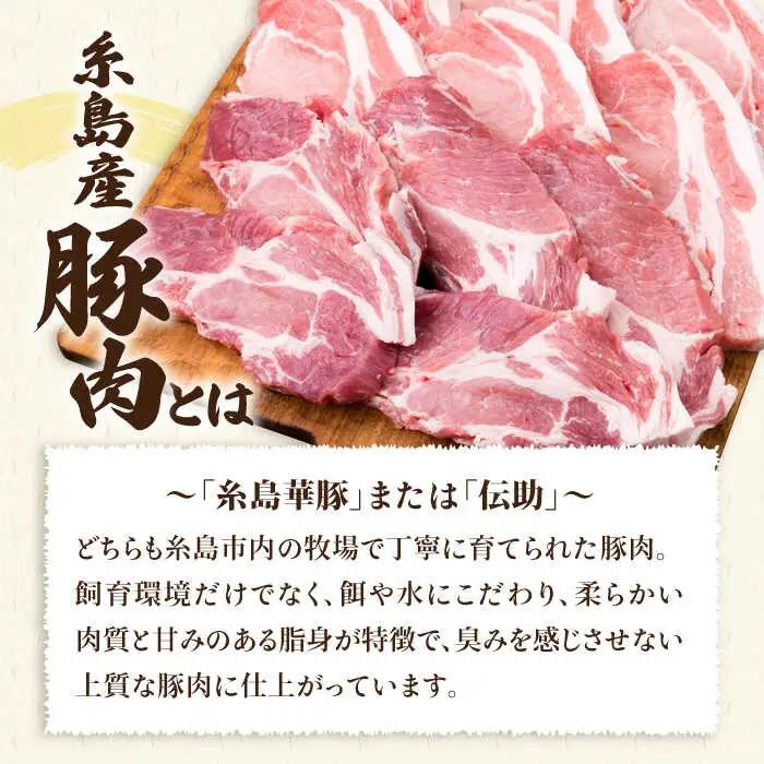 【全6回定期便】糸島豚ロース肉6枚 肩ロースカツ5枚 合計11枚セット 糸島市/糸島ミートデリ工房[ACA230]
