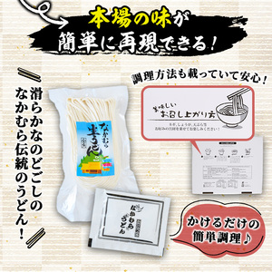 「なかむらうどん」＜つゆ付＞ 半生うどんセット(12食分・300g×4袋) 本場 讃岐 小麦 麺 常温 【man144】【なかむら】