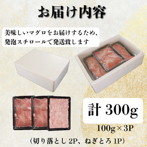 天然本マグロセット 300g (100g×3P） まぐろ ネギトロ