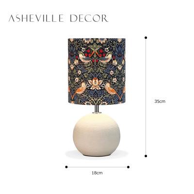 ふるさと納税 甲賀市 【mimi lamp】ミミランプ(白) - ウィリアムモリス いちご泥棒(日本製)テーブルスタンド |  | 03