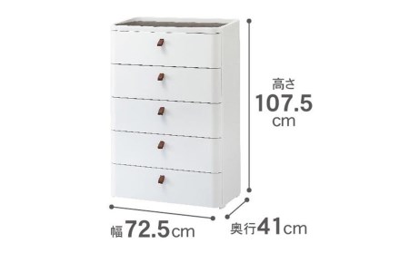 ロイヤルドロアー 725 幅72cm 5段 収納棚 キャビネット チェスト 収納ボックス 衣類収納 衣装ケース クローゼット キッチン 収納家具  ワイドタイプ【047S001】