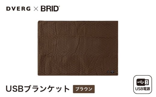 DVERG USBブランケット 1点 (ブラウン) 【ブランケット ひざ掛け 電気毛布 ヒーター あったかグッズ 大判サイズ 軽量 USB 保温 寒さ対策 便利グッズ アウトドア キャンプ レジャー 屋外 防災】 [B-8038_02]