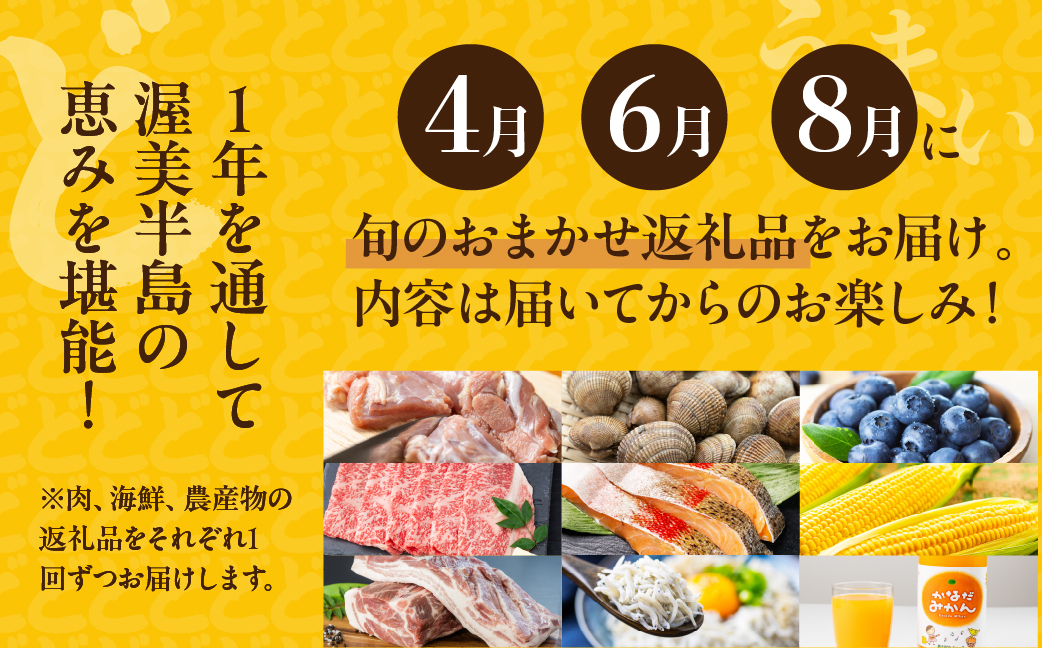 渥美半島の恵み  定期便 12回 旬のおまかせコース　 肉 海鮮 農産物 ( うなぎ / ブランド豚 / メロン / しらす/ 餃子 / ジェラート / とうもろこし / 焼き鳥 / トマト / 牛肉