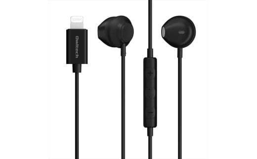 iPhoneで手軽に音楽鑑賞　Lightning接続イヤホン OWL-EPLT02シリーズ OWL-EPLT02-BK ブラック