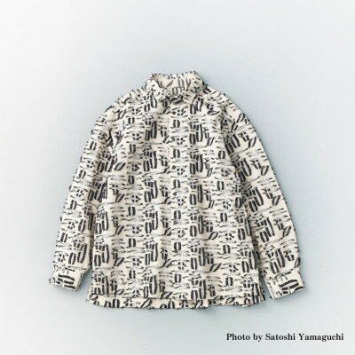 【ふるさと納税】TSUGUO　納屋柄 シャツ(黒)　大　(ユニセックス)【配送不可地域：離島】【1699682】