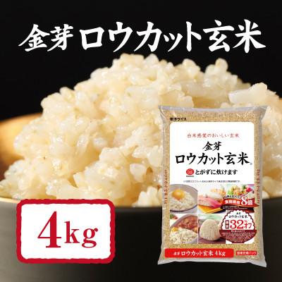ふるさと納税 坂戸市 金芽ロウカット玄米(無洗米)4kg×1袋(国内産)