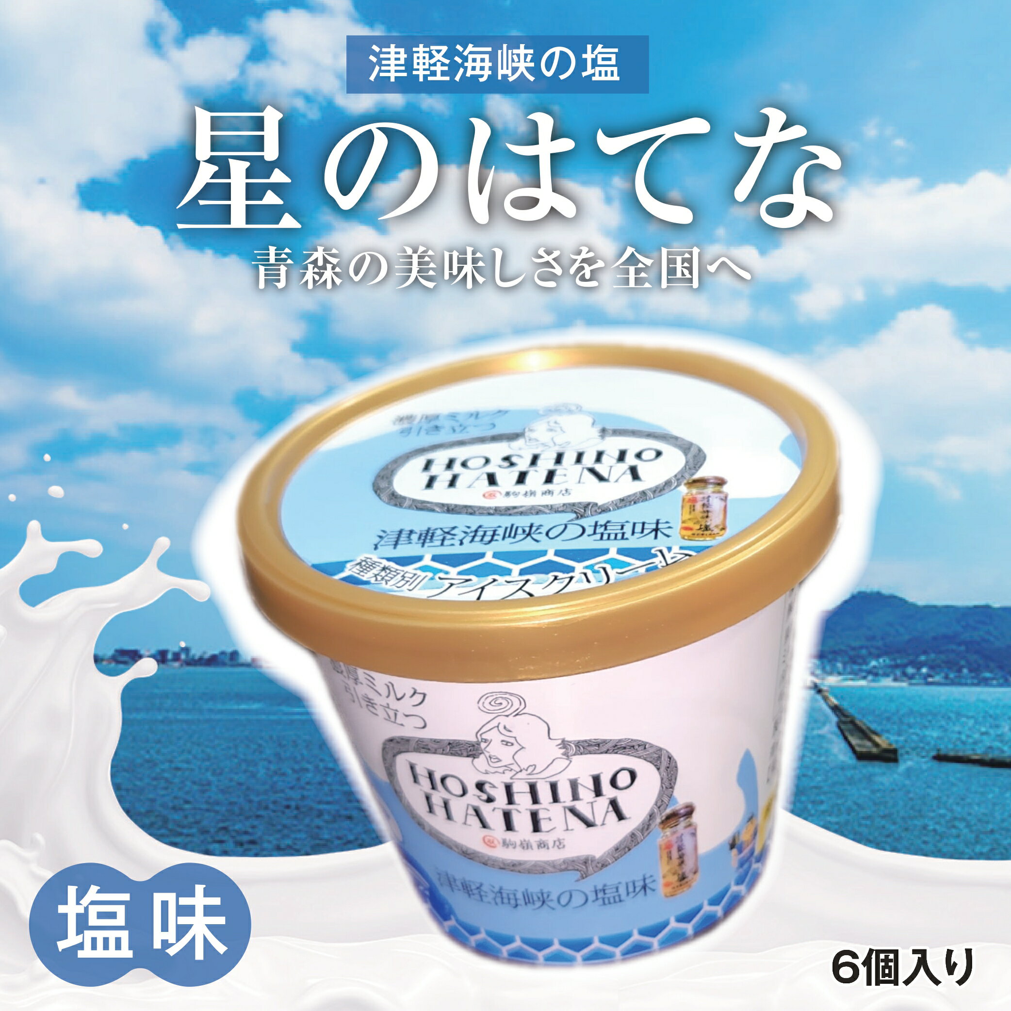 【ふるさと納税】星のはてな　津軽海峡の塩味　6個入り　アイス