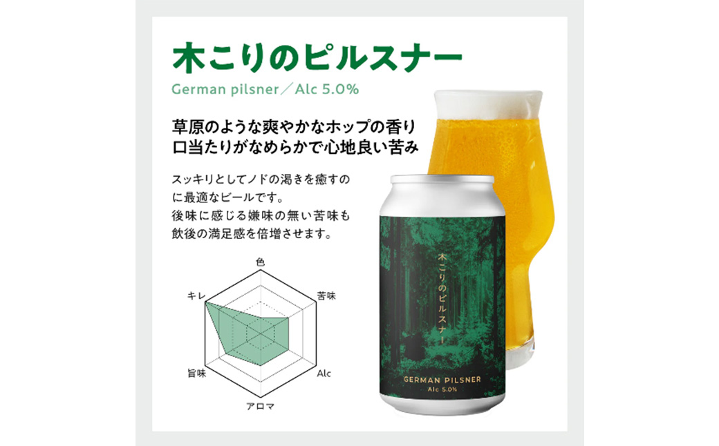 ForestBrewing　木こりのピルスナー（缶330ml）【クラフトビール6本パック】　【04324-0448】