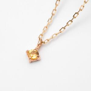 K10イエローゴールド 天然石ネックレス【11月誕生石シトリン】上品な華奢見え4本たてづめ 長さ40cm K10-05-11 / 金 ゴールド ジュエリー アクセサリー ギフト プレゼント レディース シンプル 定番 ネックレス