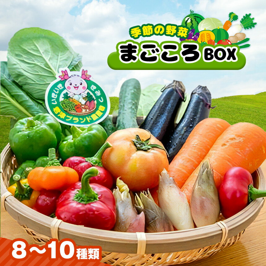 【ふるさと納税】季節の野菜 旬の採れたて野菜 8～10種類 まごころBOX | 送料無料 人気の直売所 新鮮野菜 人気の直売所 直送 JA きみつ 味楽囲（みらい）さだもと店 冷蔵 君津市 きみつ 千葉県