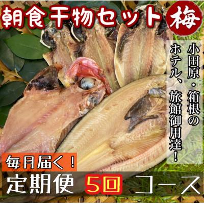ふるさと納税 小田原市 【毎月定期便】朝食干物セット【梅】小田原、箱根のホテル、旅館で使用!【神奈川県小田原市早川】全5回
