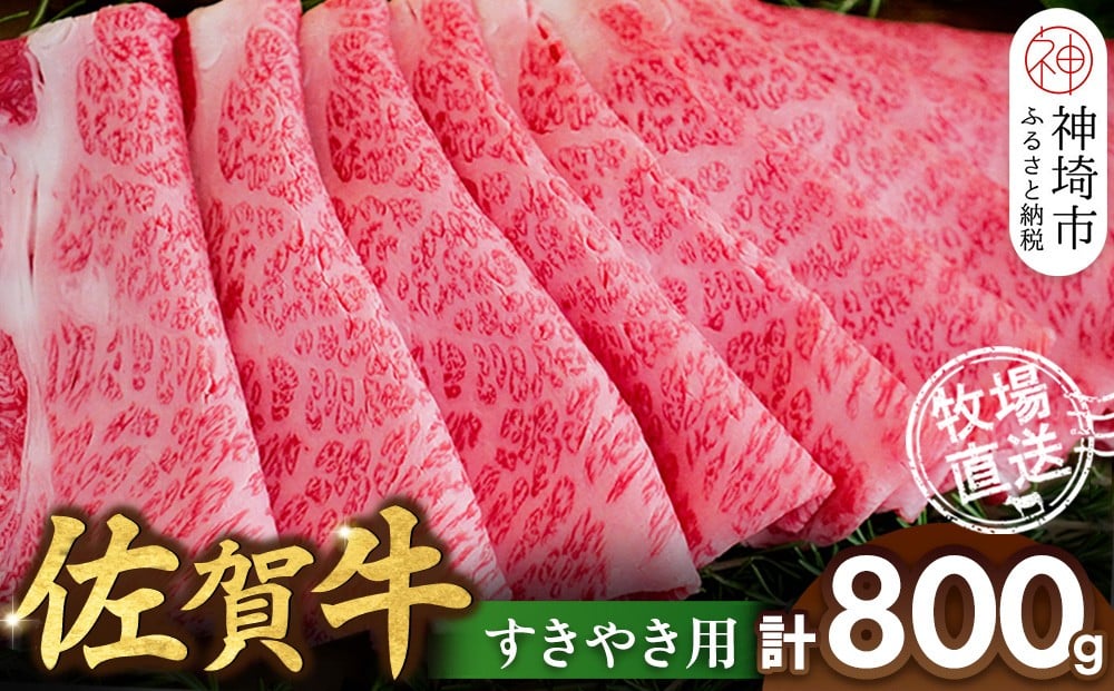 
            佐賀牛 すきやき用800g【佐賀牛 霜降り 赤身 すきやき】(H122145)
          