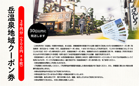 岳温泉地域クーポン券【岳温泉観光協会】