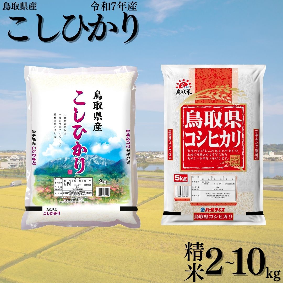 【ふるさと納税】コシヒカリ 精米 10kg 2kg 5kg 令和7年産 鳥取県 産 | 送料無料 お米 米 白米 ご飯 こしひかり