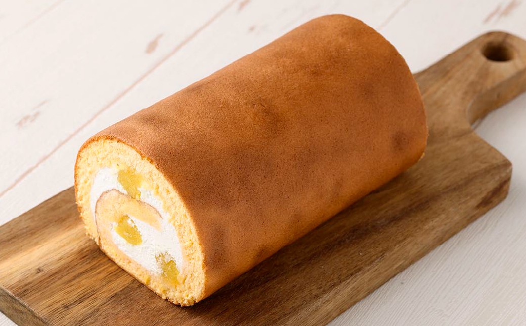 【3ヶ月定期便】ボヌール特製 マロンロールケーキ×1本 約510g