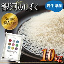 【ふるさと納税】 米「銀河のしずく 10kg」★令和6年産★ 特A受賞 岩手県産 岩手オリジナル おこめ ブランド さめても美味しさ変わらず (AE150)