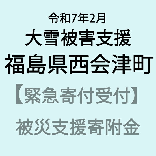 【ふるさと納税】【令和7年2月豪雪被害支援緊急寄附受付】福島県西会津町災害応援寄附金（返礼品はありません）F4D-1428