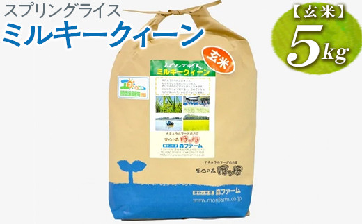 
                  【新米】スプリングライス ミルキークィーン (玄米) 5kg | 米 こめ コメ 5キロ  玄米 ミルキークイーン みるきーくいーん 古河市産 茨城県産 取り寄せ お取り寄せ ギフト 贈答 贈り物 プレゼント お中元 お歳暮 茨城県 古河市 直送 農家直送 産地直送 送料無料 ※2026年9月～発送 _BI62
                