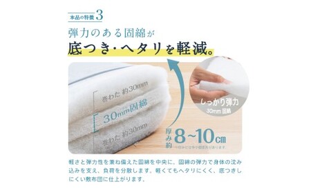 福岡県産 防ダニ抗菌敷布団 敷布団 シングルロング 中わた増量 家計応援 防ダニ・抗菌 日本製 洗濯可 選べるカラー 布団 ふとん 寝具