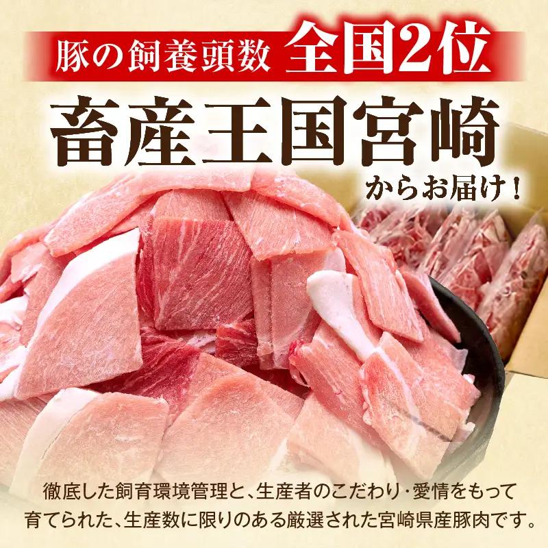 豚肉 こま切れ 豚肉[宮崎県産 1kg 200g×5P]
