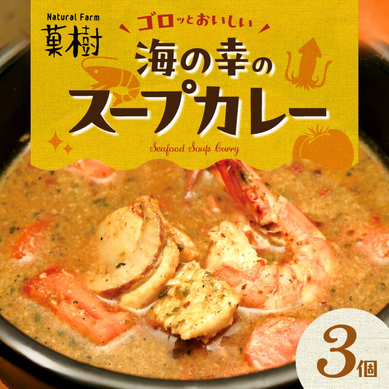 【ふるさと納税】【ナチュラルファーム菓樹】海の幸のスープカレー 3個セット