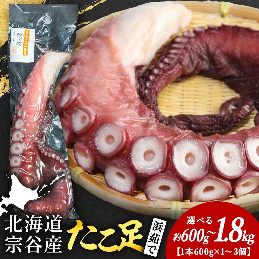 【ふるさと納税】北海道宗谷産 タコ足 選べる600g～1.8kg前後 1本600前後たこ タコ 蛸足 茹でたこ 茹でタコ ボイルタコ 浜ゆで 北海道ふるさと納税 稚内 ふるさと納税 北海道