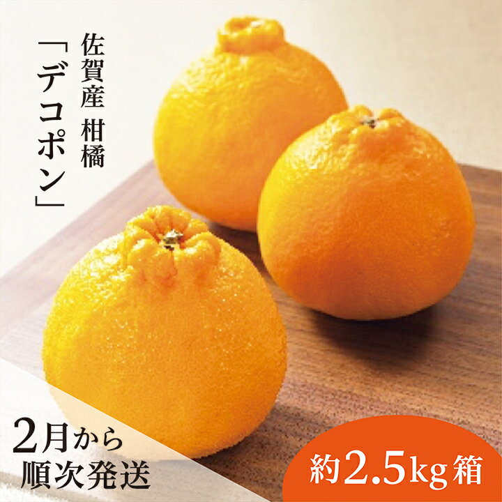 【ふるさと納税】【先行予約 2026年2月から順次発送】佐賀産 柑橘 みかん 『 デコポン 』 約 2.5kg 箱 佐賀県 産 糖度13度以上 甘酸バランス 濃厚な香り 不知火 しらぬい 柑橘 かんきつ デコポン 約 2.5kg 箱 b-378