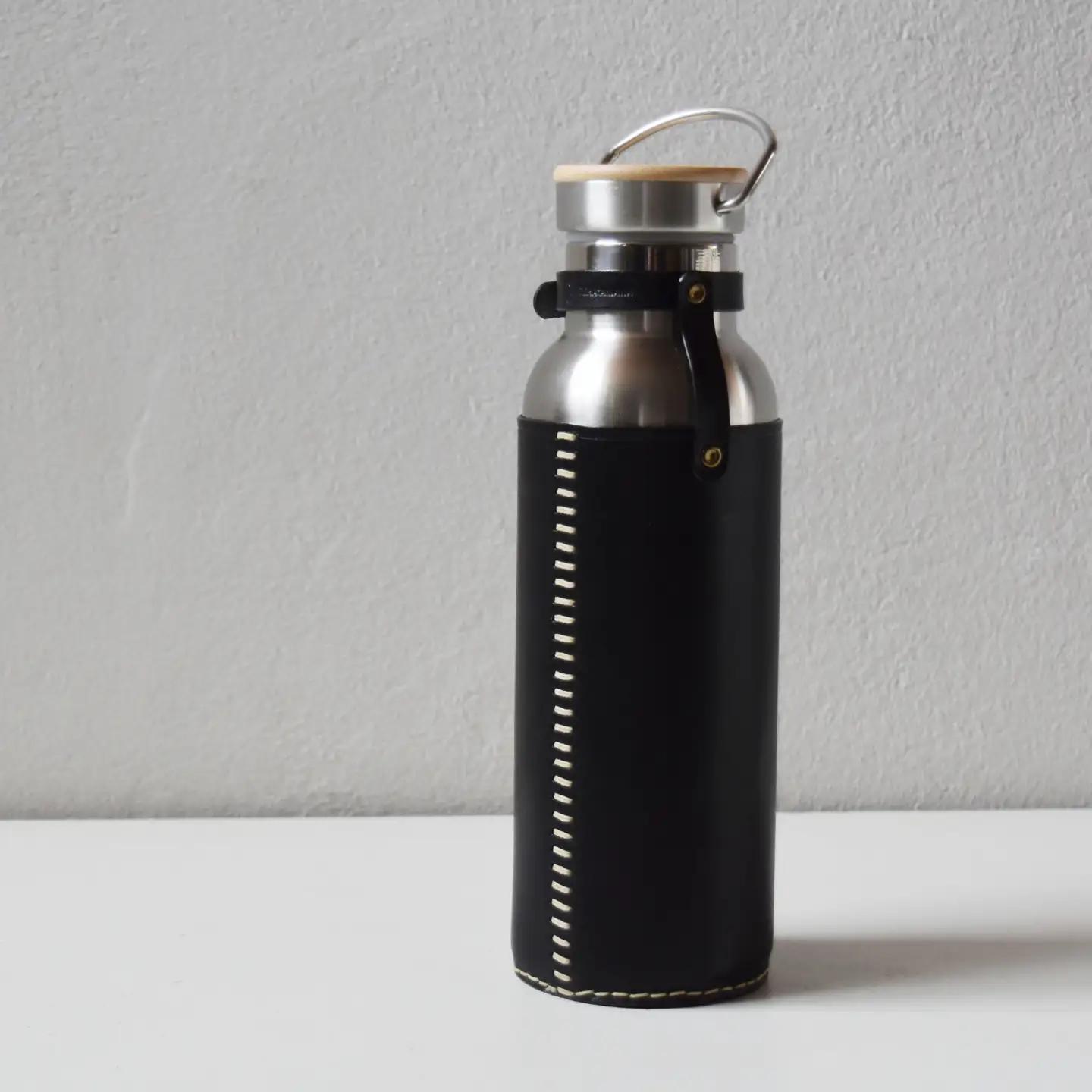 Teha’amana Bottle+Bottle Cover ステンレスボトル+革のボトルカバーセット ブラウン ｜ テハマナ 革 皮 雑貨 おしゃれ ボトルカバー レザー 本革 ドリンク こだわりの