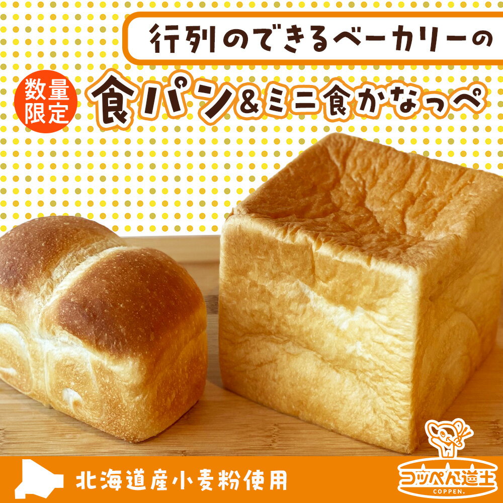 【ふるさと納税】北海道 食パン ミニ食かなっぺ セット 北海道産 小麦 春よ恋 パン トースト 手作り 自家製 焼きたて 酵母 ベーカリー 朝ごはん 軽食 モーニング 道の駅 冷凍 お取り寄せ 人気 自家用 ギフト 贈答用 コッぺん道土 送料無料 木古内 木古内町