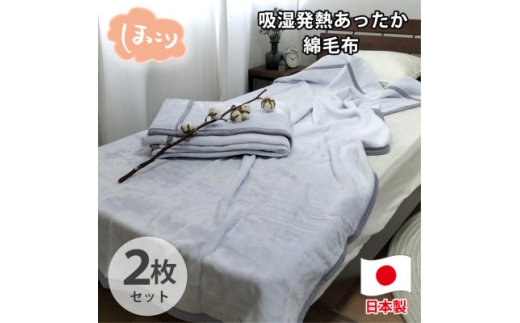 ＜シングル2枚組＞『ほっ』とするやさしい暖かさの綿毛布  SH-36902S-2P【1644251】