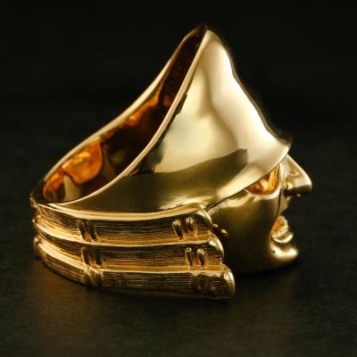 ふるさと納税 甲府市 【武田信玄公の里・甲府】18金 侍リング『金兜』 20-2745【サイズ24号】 |  | 02