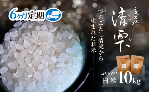 ＜令和7年9月末より発送予定！＞【６ヶ月定期便】京都夜久野産　清雫（せいな）　コシヒカリ＜白米10kg×6回＞/  令和7年度産 先行 定期 10kg 5kg×2袋 収穫 6回 白米 夜久野 京都 京都府 福知山 FCDB035
