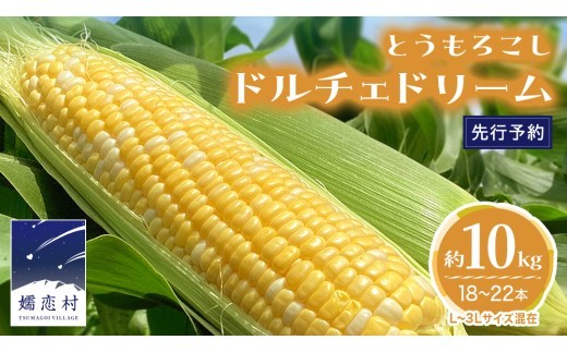 
                  【 7月中旬発送開始 】 嬬恋産 とうもろこし ドルチェドリーム 約10kg (18〜22本L〜3L混在） トウモロコシ 大粒 野菜 群馬 産地直送 期間限定 お取り寄せ [AT003tu]
                
