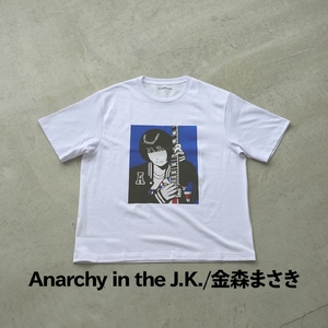 ＜新登場＞VOICE GATHERING アートプリントT-Shirt(Anarchy in the J.K.・Lサイズ・1枚) Tシャツ 半袖 トップス ホワイト 白 クルーネック M L サイズ 