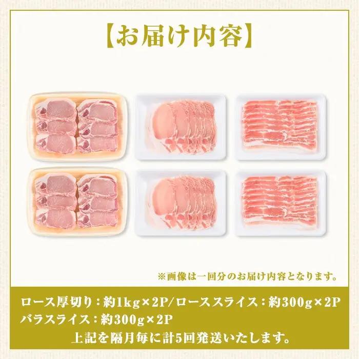 【5回定期便】豚厚切りステーキ しゃぶしゃぶ 三昧セット(総量約16kg) 鹿児島 豚肉【大将食品】E05041