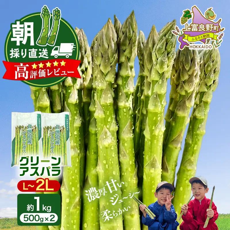 【令和8年産】アスパラガス グリーンアスパラ 1kg  L～2L 原農園
