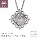 【ふるさと納税】 ペンダント ネックレス ジュエリー アクセサリー レディース メンズ ダイヤモンド 計0.4ct PT900 プラチナ ギフト プレゼント ジュエリーケース付 鑑別書付 保証書付 k120-052