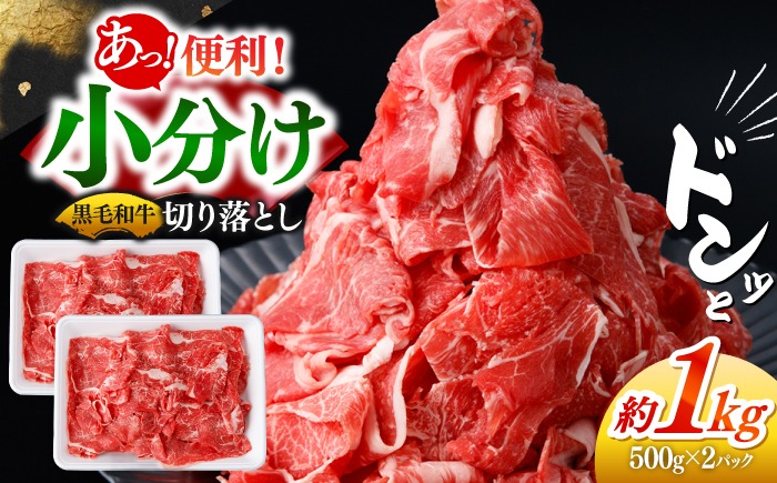 国産 黒毛和牛 熟成肉 切り落とし計1kg（500g×2パック）/ 小分け 国産牛 お肉 牛肉 切落し 冷凍 焼肉 すき焼き / 南島原市 / ふるさと企画[SBA093]