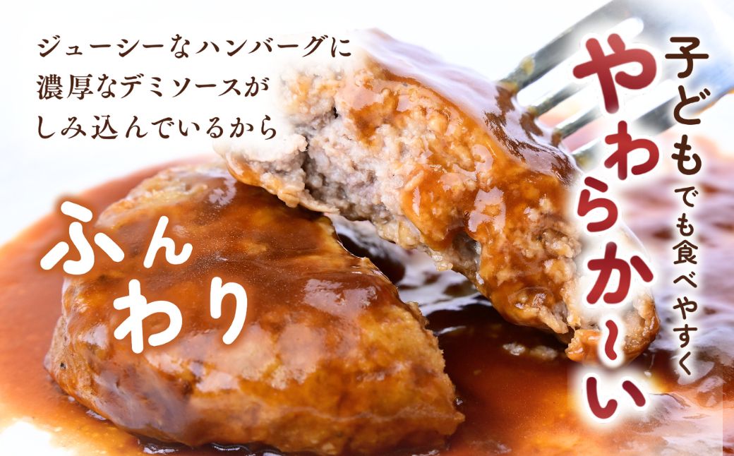 【定期便3回】本格デミグラス ハンバーグ 180g×25個 計3.4kg | 冷凍 小分け ハンバーグ デミグラスソース 牛 豚 惣菜 レンジ レンチン 湯煎 温めるだけ 簡単調理 小分け 茨城県 龍