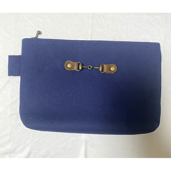 【ふるさと納税】スクエアポーチM NAVY | 馬 ポーチ 小物入れ コンパクト レディース シンプル 可愛い オシャレ プレゼント ギフト Stable0349