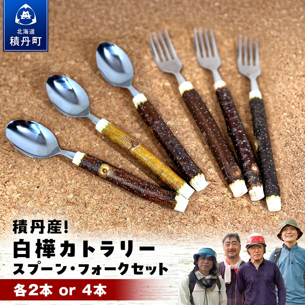 【ふるさと納税】≪数量限定≫積丹【白樺カトラリーセット 選べる1セット・2セット 1セット(スプーン＆フォーク各2本) 】北海道ふるさと納税 積丹町 ふるさと納税 雑貨 日用品 食器 カテラリー セット