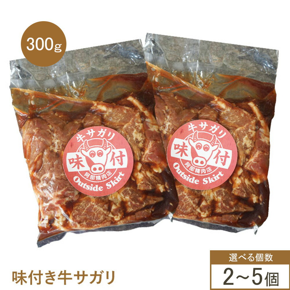 【ふるさと納税】【選べる内容量】味付き牛サガリ 300g 2～5個 ｜ オンライン 申請 ふるさと納税 北海道 恵庭 サガリ 味付き タレ 味付き肉 牛 牛肉 横隔膜 肉 お肉 焼肉 バーベキュー BBQ アウトドア 恵庭市