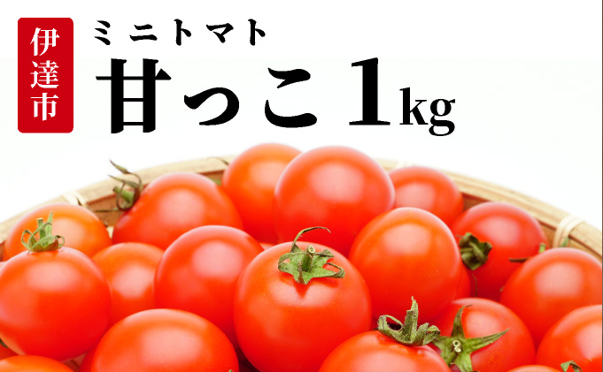 北海道伊達産 ミニトマト 甘っこ 1kg とまと 甘い 野菜 やさい 人気 新鮮 産地直送 農家直送 先行受付
