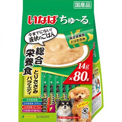 ふるさと納税 静岡市 いなば　犬・ちゅ〜る　総合栄養食　とりささみバラエティ　(14gx80本)×6袋
