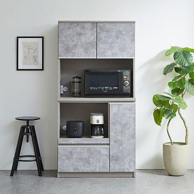 ふるさと納税 大川市 食器棚・レンジ台 ナポリ 幅89cm【カラー:白洛】