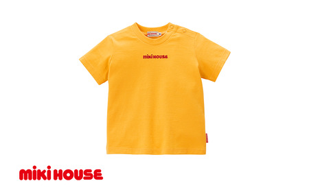 ベビー服 ミキハウス 丸ロゴ半袖Ｔシャツ【黄ー110】ベビー