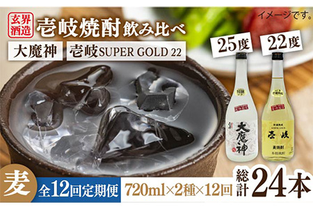 【全12回定期便】壱岐スーパーゴールド22度と大魔神のセット [JDB209] 180000 180000円