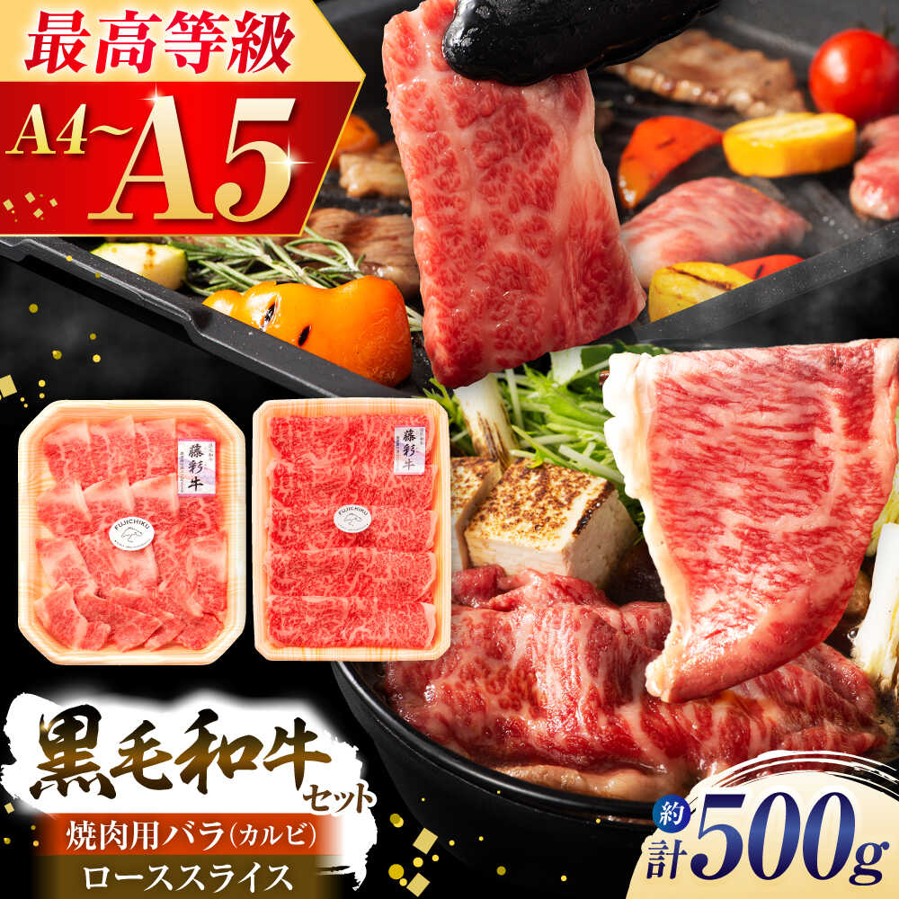【ふるさと納税】くまもと黒毛和牛「藤彩牛」2種の食べ比べ計500g 3900 / 熊本県 菊陽町 肉 にく 新鮮 お祝 ギフト 贅沢 誕生日 ロース ご褒美【株式会社フジチク】[BHAD010]