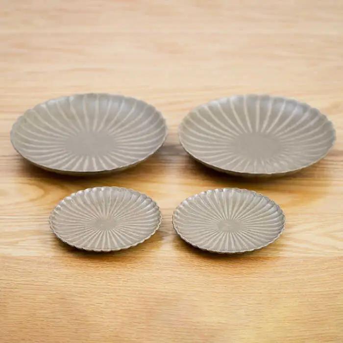 【波佐見焼】花しのぎ 大皿 小皿 （栗） 4点セット 食器 皿 【団陶器】 [PB96] 波佐見焼