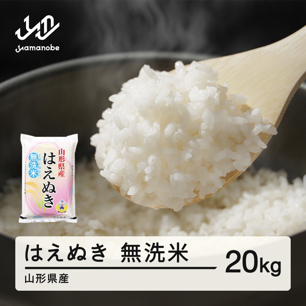 ＜先行予約＞新米 はえぬき 無洗米 20kg 令和8年産 2026年産 山形県産 10月中旬~10月下旬頃に順次発送 tf-hamxb20-10s 10月中旬~10月下旬頃に順次発送